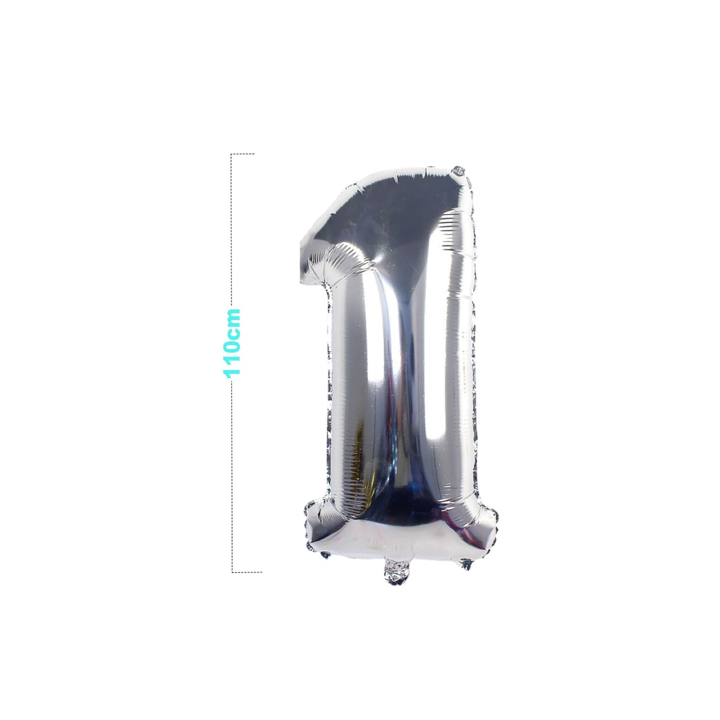 Palloncino in Mylar N.1 Argento - 110 cm