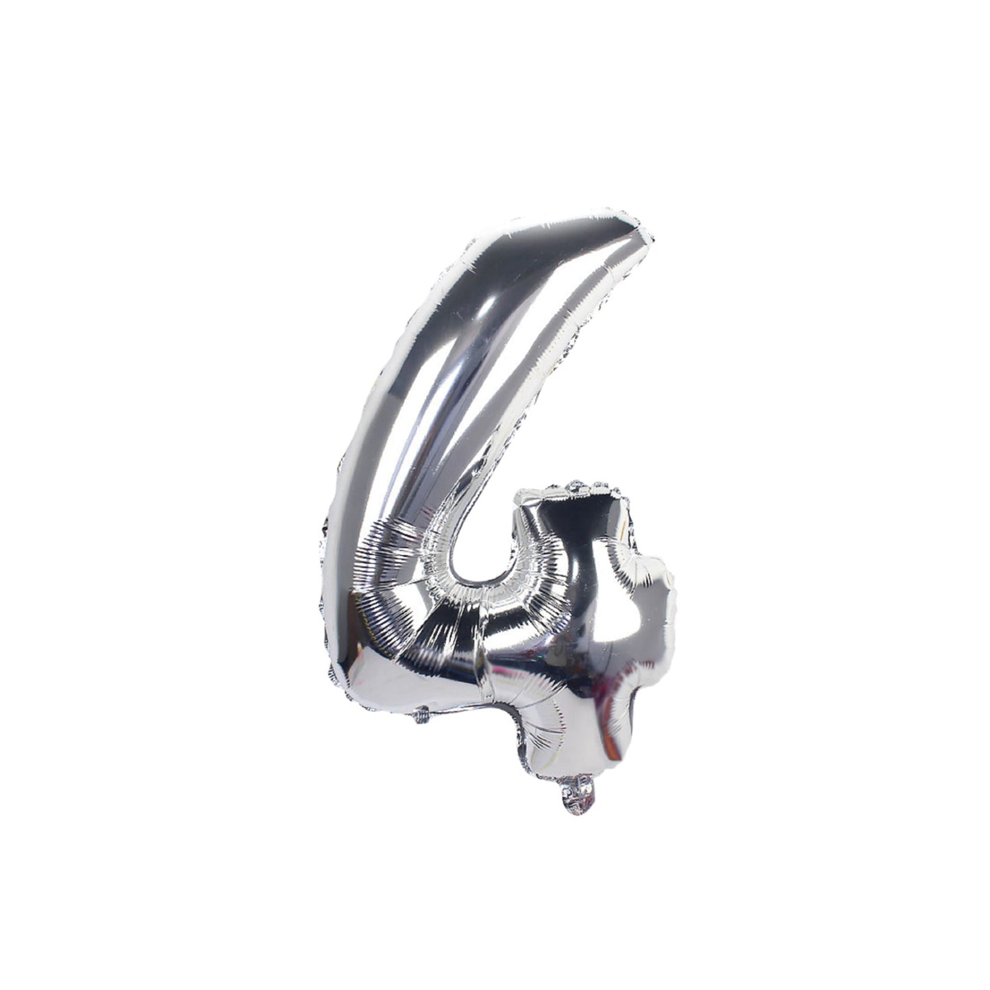 Palloncino in Mylar N.4 Argento - 110 cm