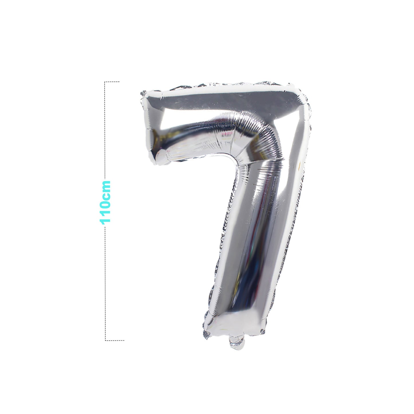 Palloncino in Mylar N.7 Argento - 110 cm