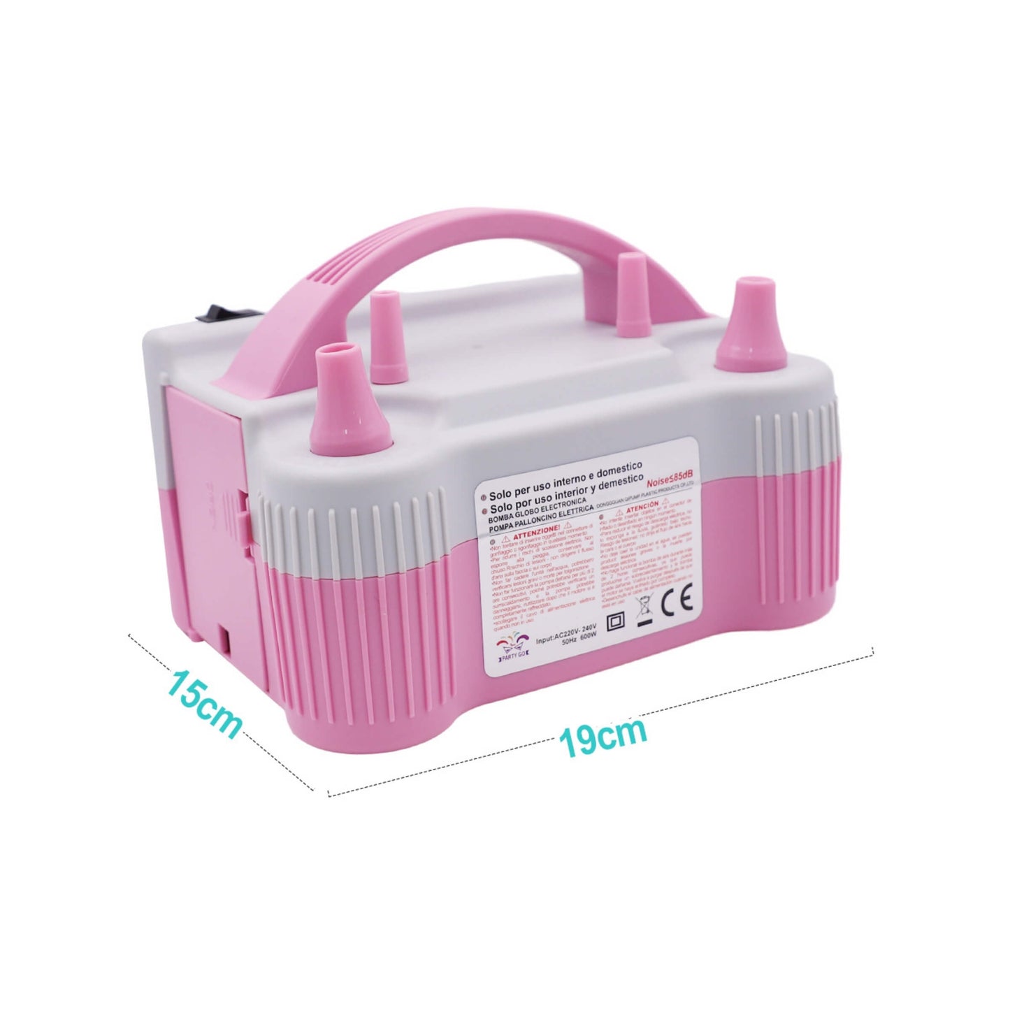 Pompa Elettrica a Doppia Uscita Rosa e Grigio con Modalità Continua e Touch-On