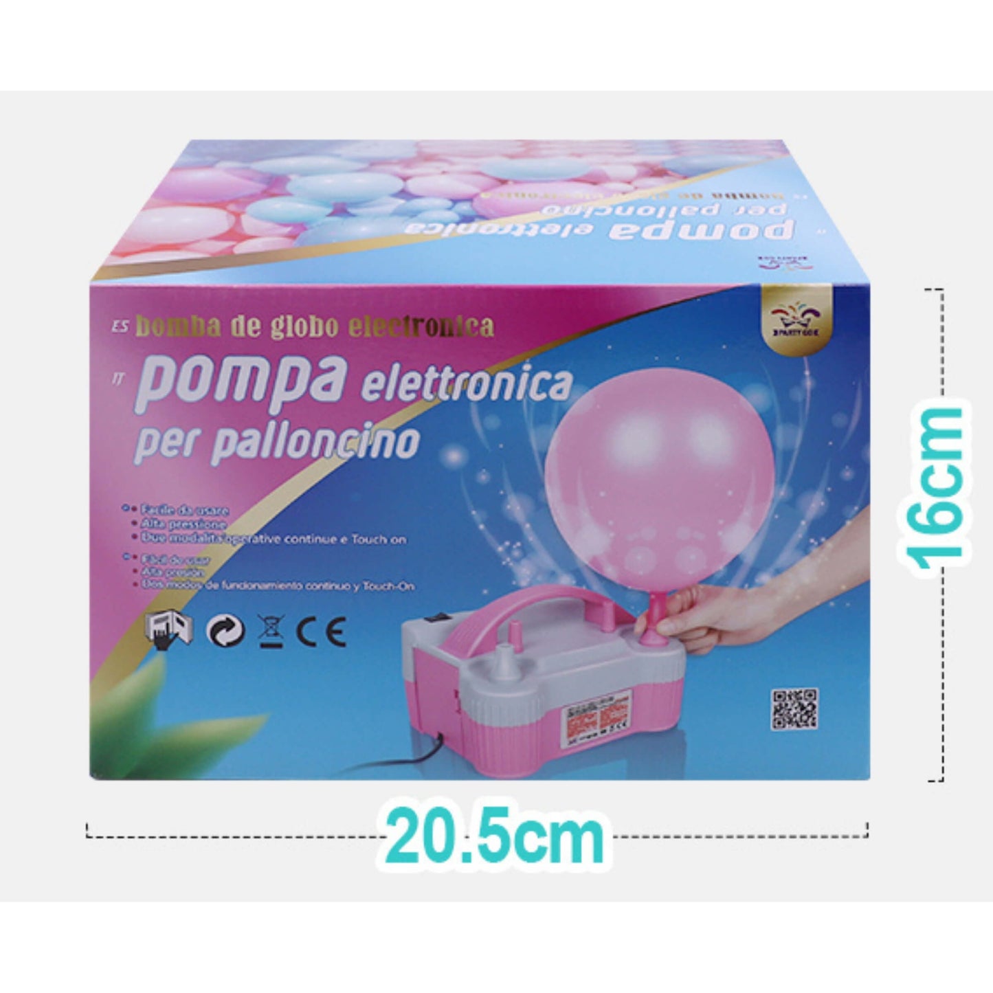 Pompa Elettrica a Doppia Uscita Rosa e Grigio con Modalità Continua e Touch-On