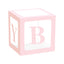 Set 4 Cubi Trasparenti Baby Shower Rosa 30x30 cm