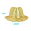 CAPPELLO CON PAILLETTES ORO