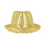 CAPPELLO CON PAILLETTES ORO