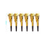 6 Trombette Oro con Frange Metallizzate 6,5 cm in Busta