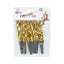 6 Trombette Oro con Frange Metallizzate 6,5 cm in Busta