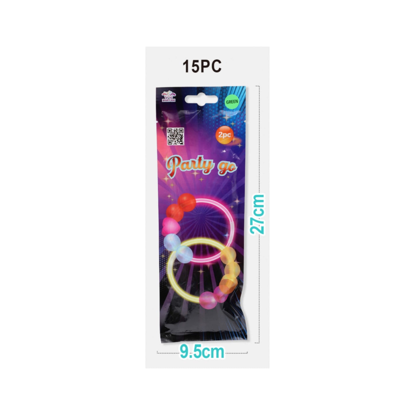 Set da 15 Lightstick Luminosi Multicolore 20 cm