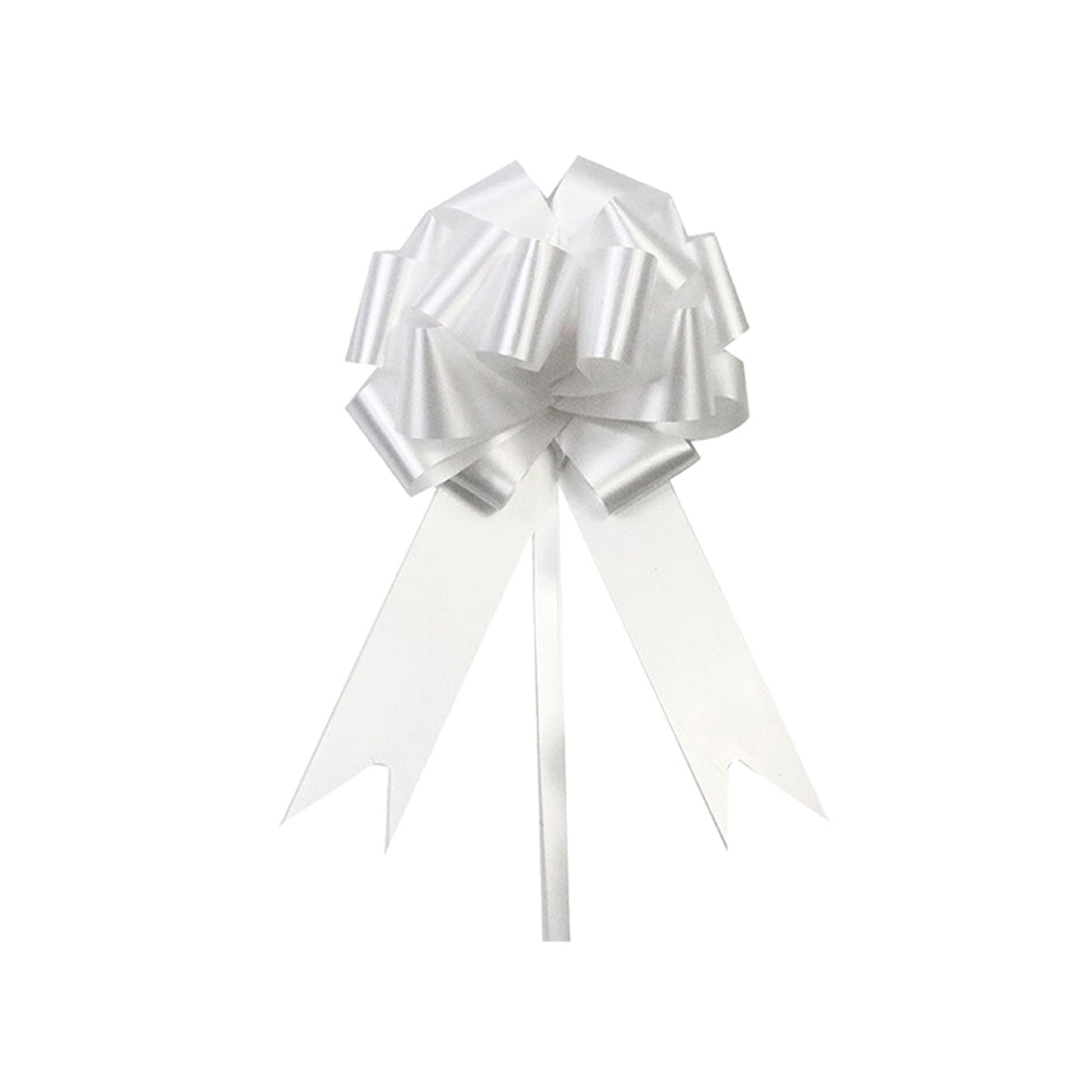 1 COCCARDA FIOCCO SVELTO 50 mm STRIP BIANCO
