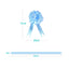 1 COCCARDA FIOCCO SVELTO 50 mm STRIP AZZURRO