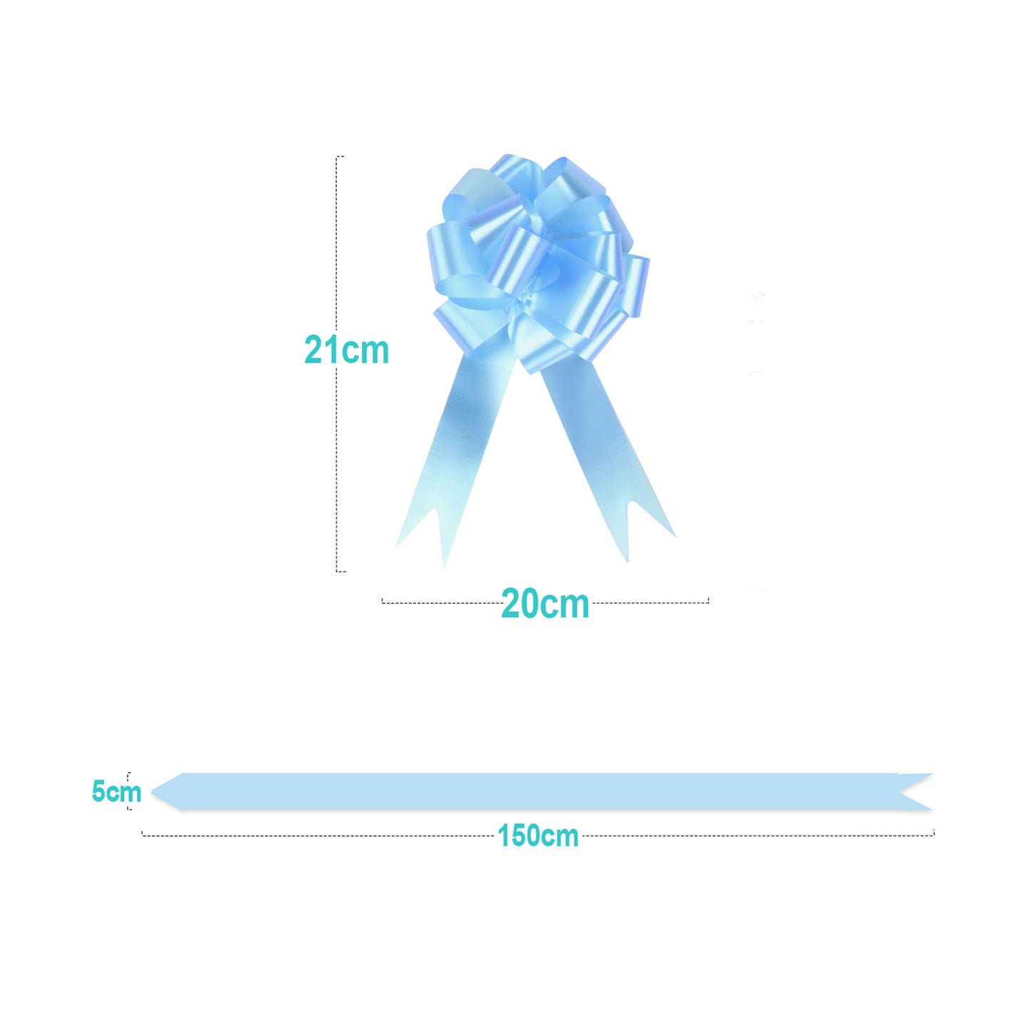 1 COCCARDA FIOCCO SVELTO 50 mm STRIP AZZURRO