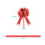 1 COCCARDA FIOCCO SVELTO 50 mm STRIP ROSSO
