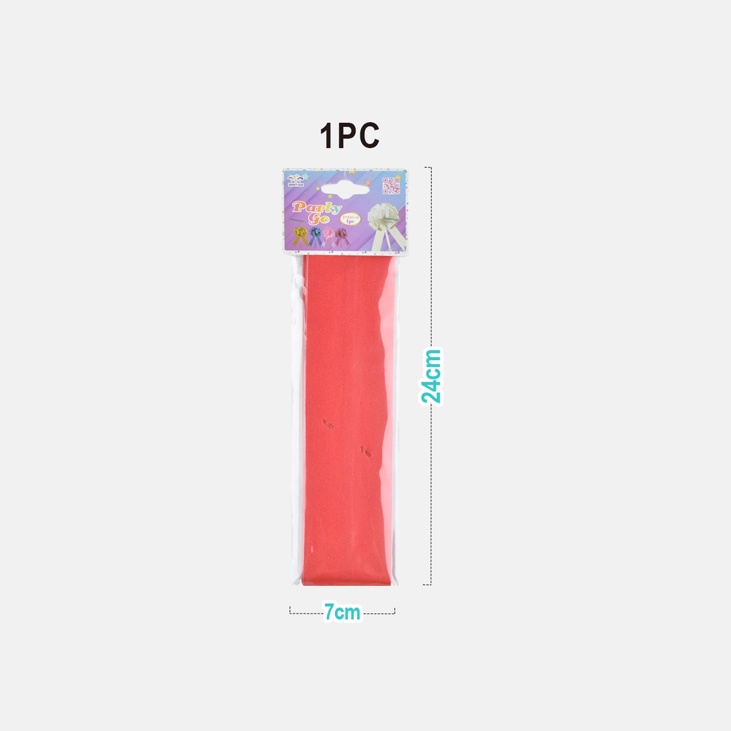 1 COCCARDA FIOCCO SVELTO 50 mm STRIP ROSSO