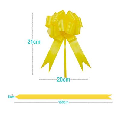 1 COCCARDA FIOCCO SVELTO 50 mm STRIP GIALLO