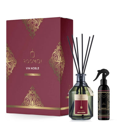 COFANETTO REGALO PROFUMATORE ROOMOI 500 ml VIN NOBLE + HOME SPRAY 200 ml