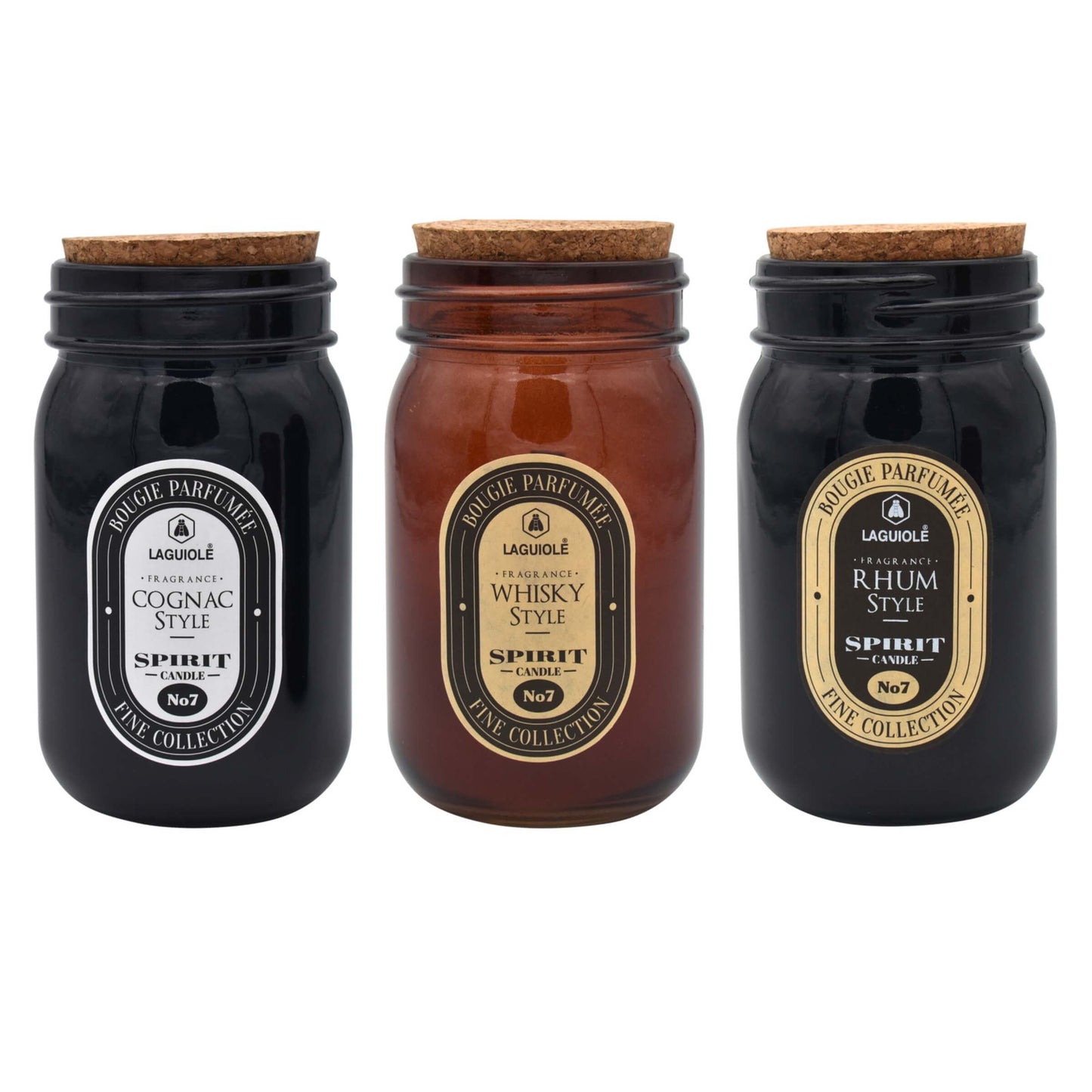 CANDELA LAGUIOLE IN VETRO E TAPPO IN SUGHERO RHUM STYLE 170gr - 40269825