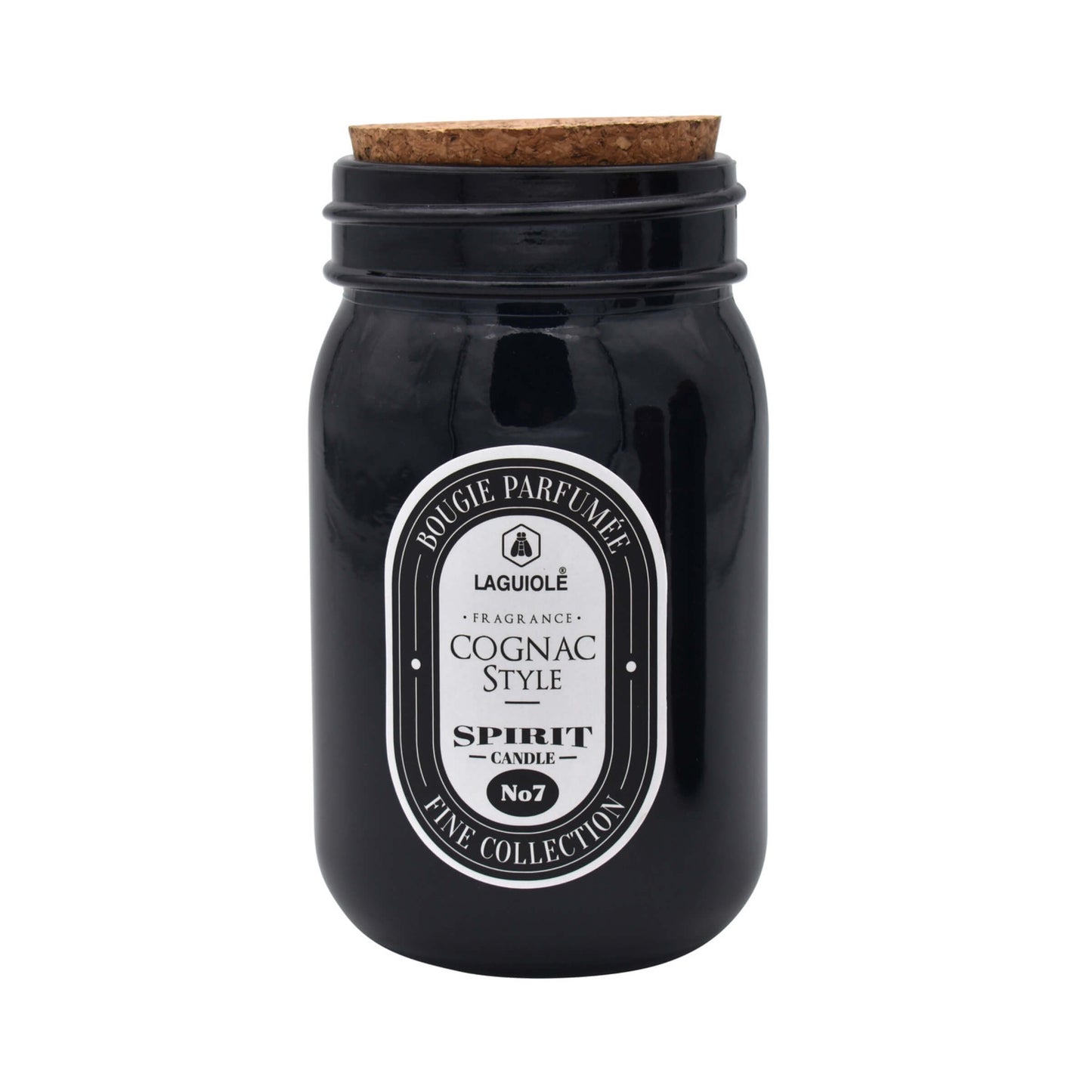 CANDELA LAGUIOLE IN VETRO E TAPPO IN SUGHERO COGNAC STYLE 170gr - 40269825