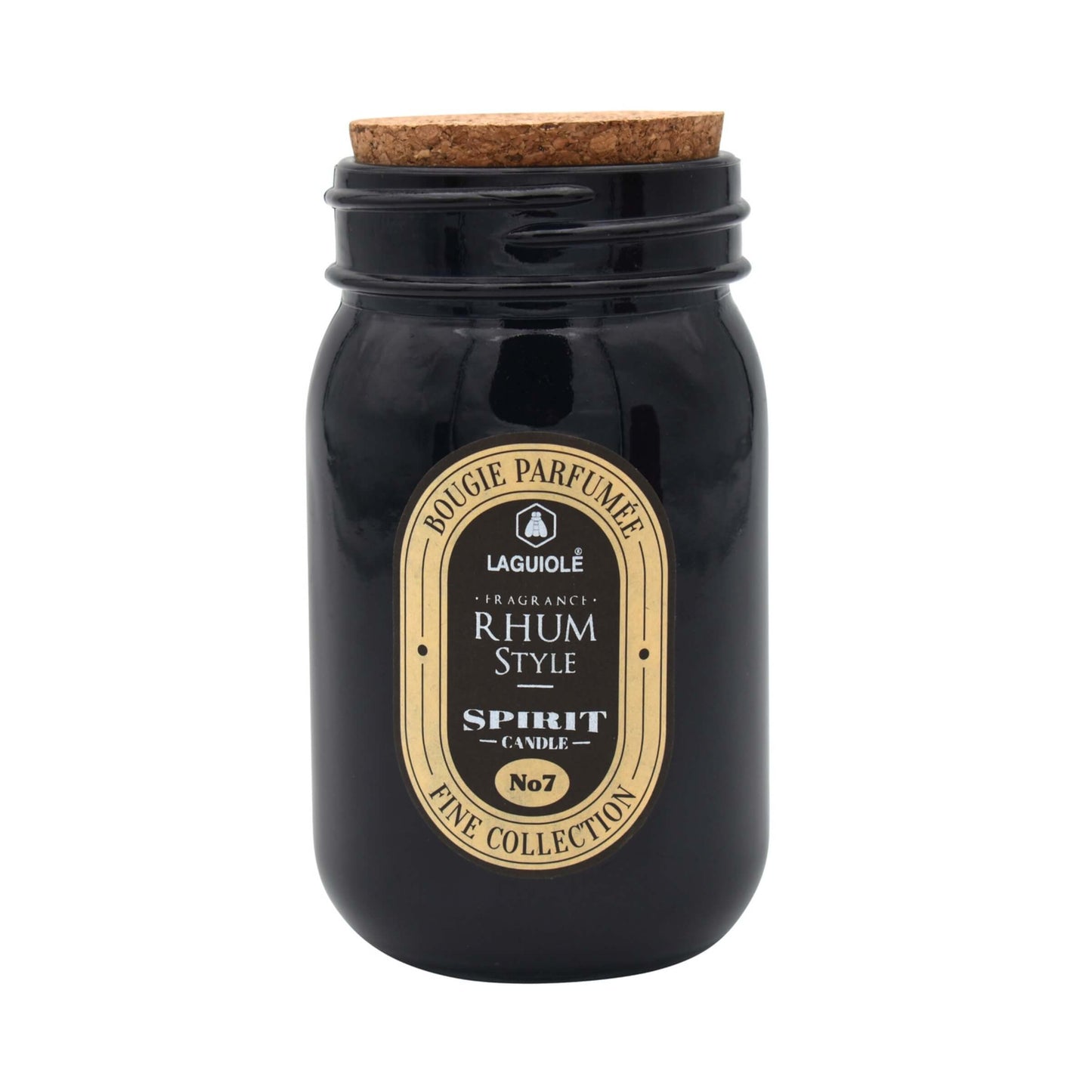 CANDELA LAGUIOLE IN VETRO E TAPPO IN SUGHERO RHUM STYLE 170gr - 40269825