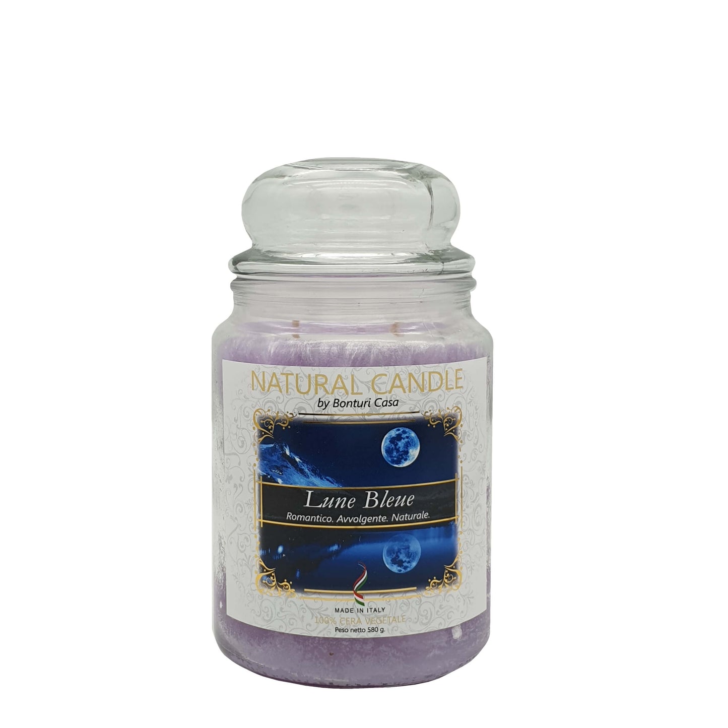 NATURE CANDLE ROMANTICA - CANDELA 580g LUNE BLEUE