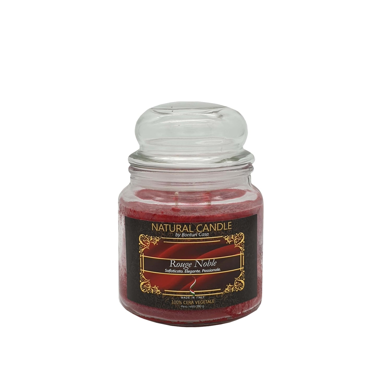 NATURE CANDLE PASSION - CANDELA 90g ROUGE NOBLE