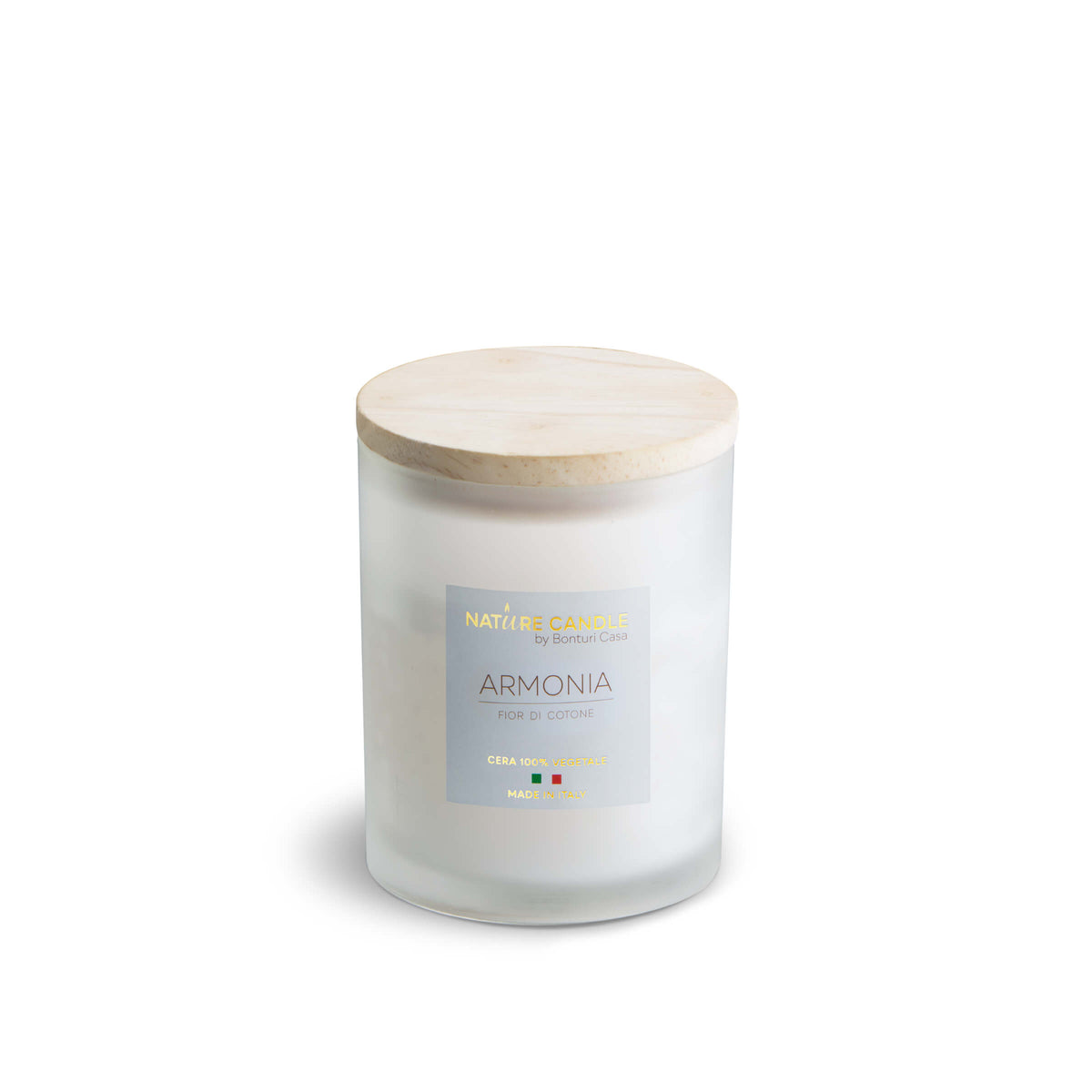 NATURE CANDLE LINEA AMATI - CANDELA 200g ARMONIA - FIOR DI COTONE