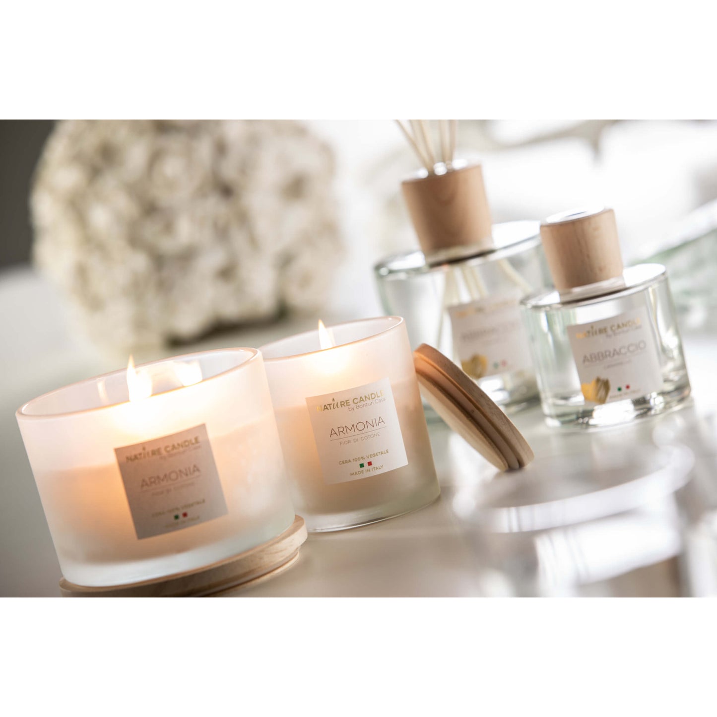 NATURE CANDLE LINEA AMATI - CANDELA 200g MEDITAZIONE - ROSE E MORE SELVATICHE