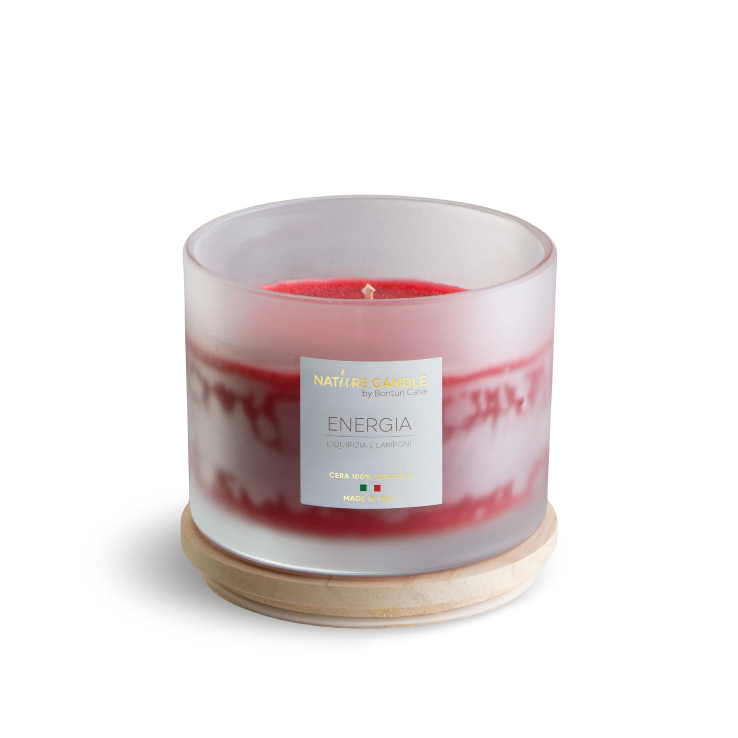 NATURE CANDLE LINEA AMATI - CANDELA 380g ENERGIA - LIQUIRIZIA E LAMPONI