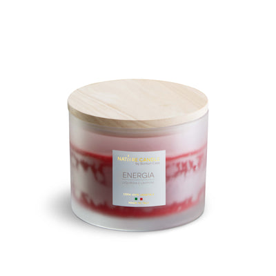NATURE CANDLE LINEA AMATI - CANDELA 380g ENERGIA - LIQUIRIZIA E LAMPONI