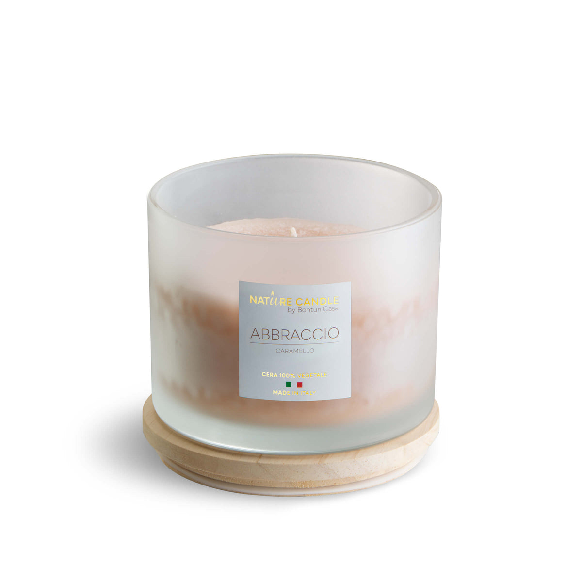Nature Candle Amati Abbraccio Caramello dettaglio confezione 380g