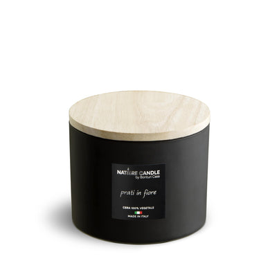 Candela Nature Candle Linea Dolomiti Prati in Fiore 380g, note di tuberosa e mughetto