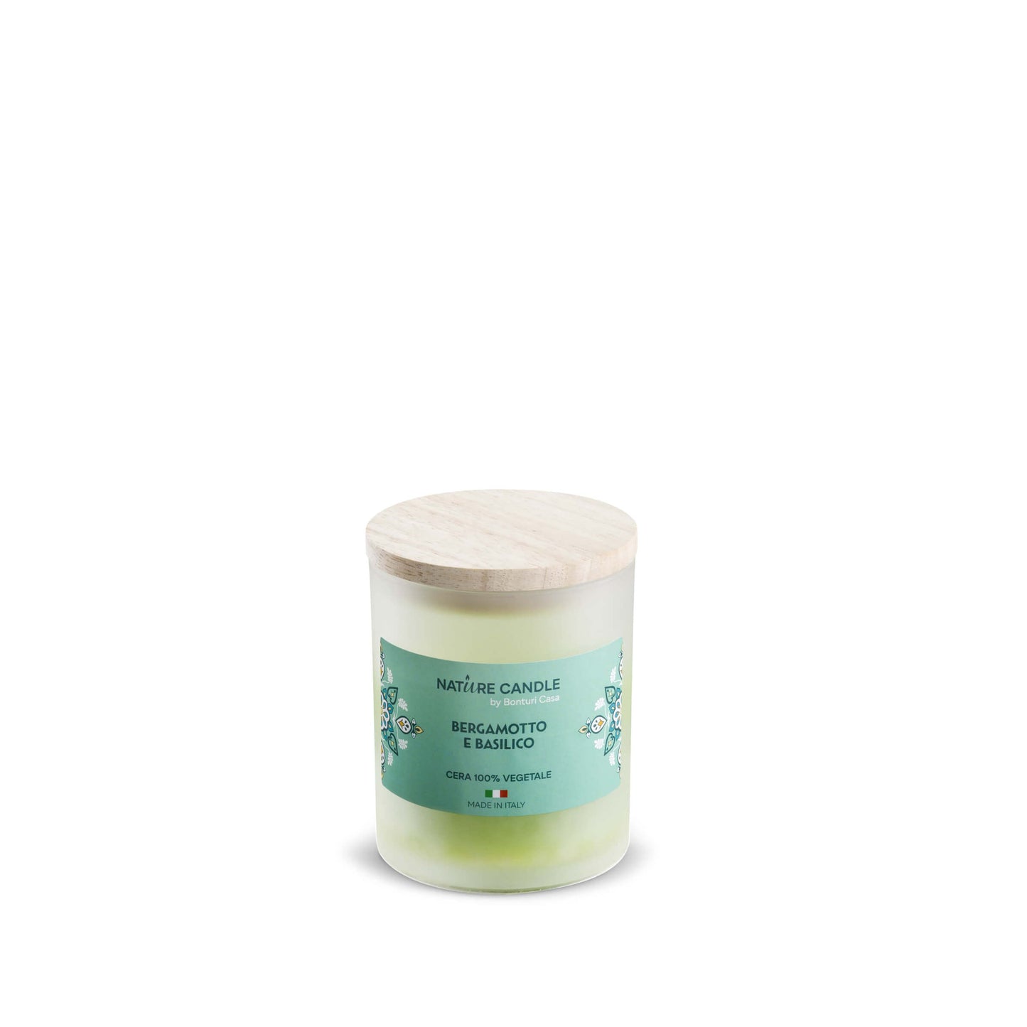 Candela Nature Candle Linea Mediterraneo Bergamotto e Basilico 200g