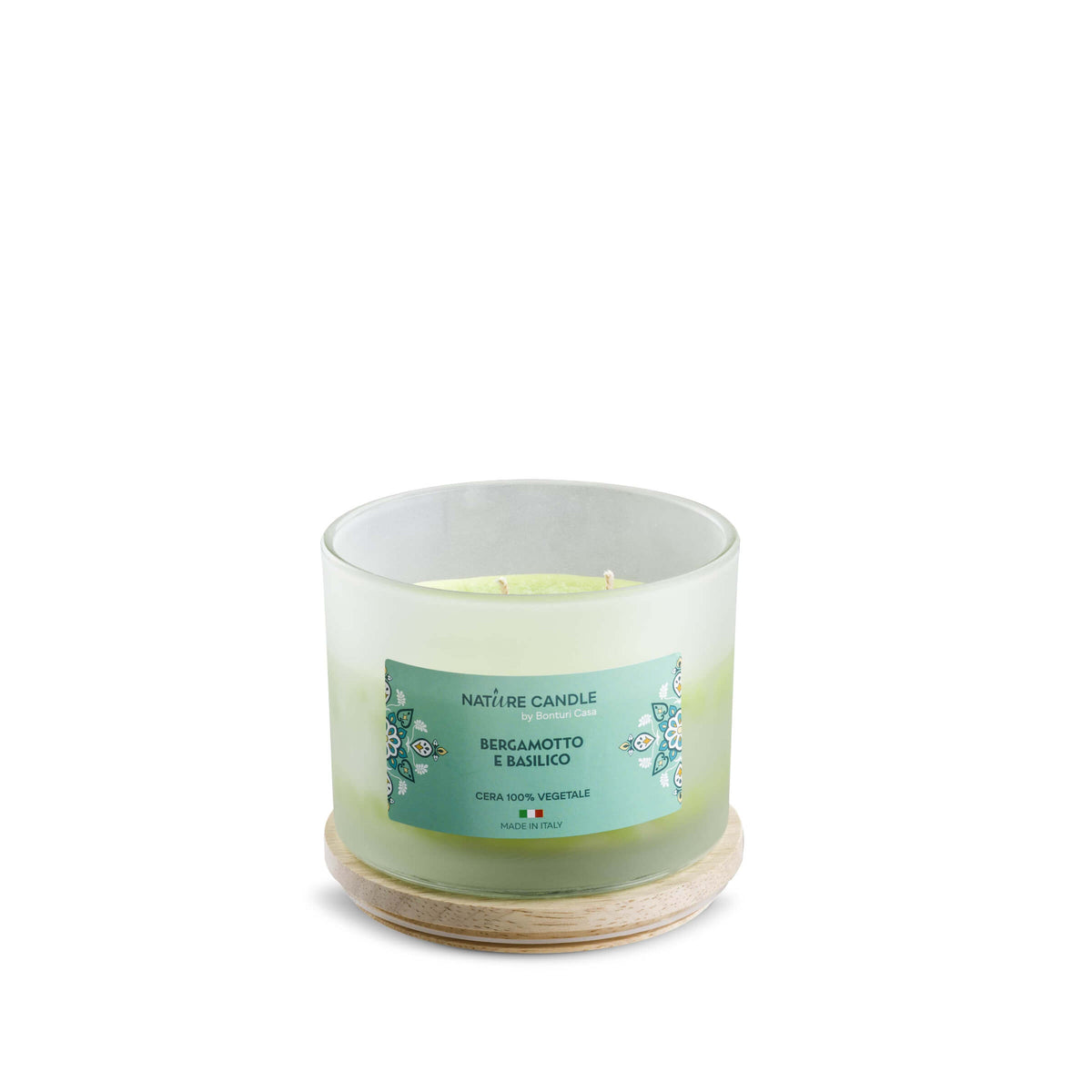 NATURE CANDLE  LINEA MEDITERRANEO - CANDELA 380g BERGAMOTTO & BASILICO