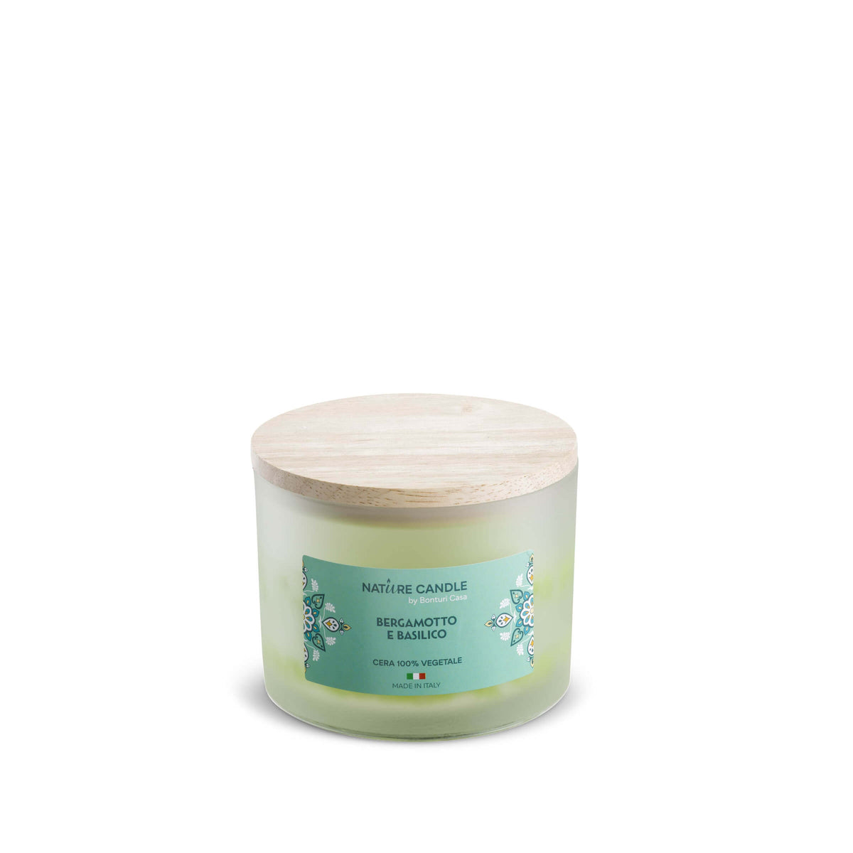 NATURE CANDLE  LINEA MEDITERRANEO - CANDELA 380g BERGAMOTTO & BASILICO