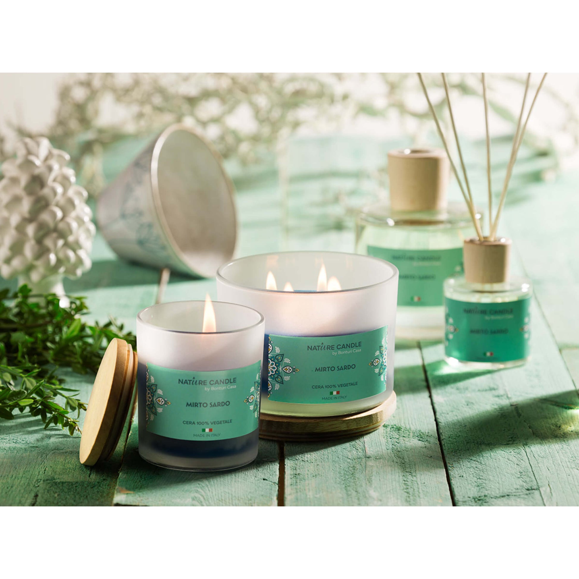 Nature Candle Mediterraneo Timo Selvatico note di Artemisia e Cipresso