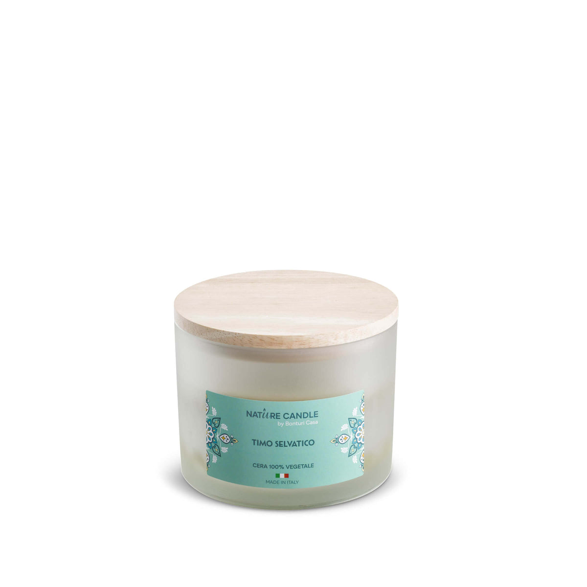 NATURE CANDLE  LINEA MEDITERRANEO - CANDELA 380g TIMO SELVATICO