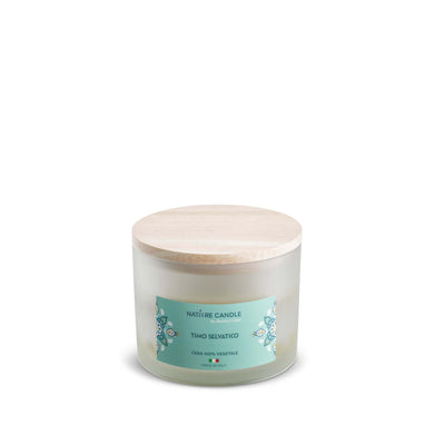 NATURE CANDLE  LINEA MEDITERRANEO - CANDELA 380g TIMO SELVATICO