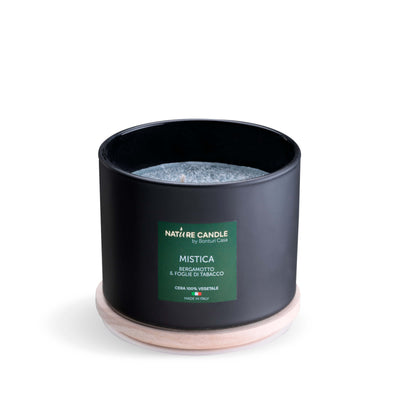 NATURE CANDLE LINEA ESSENZA - CANDELA 380g MISTICA - BERGAMOTTO E FOGLIE DI TABACCO