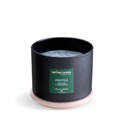 NATURE CANDLE LINEA ESSENZA - CANDELA 380g IPNOTICA - PEPE ROSA E AMBRA GRIGIA