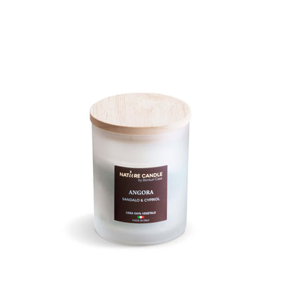NATURE CANDLE LINEA ATELIER - CANDELA 200g ANGORA - SANDALO E CYPRIOL