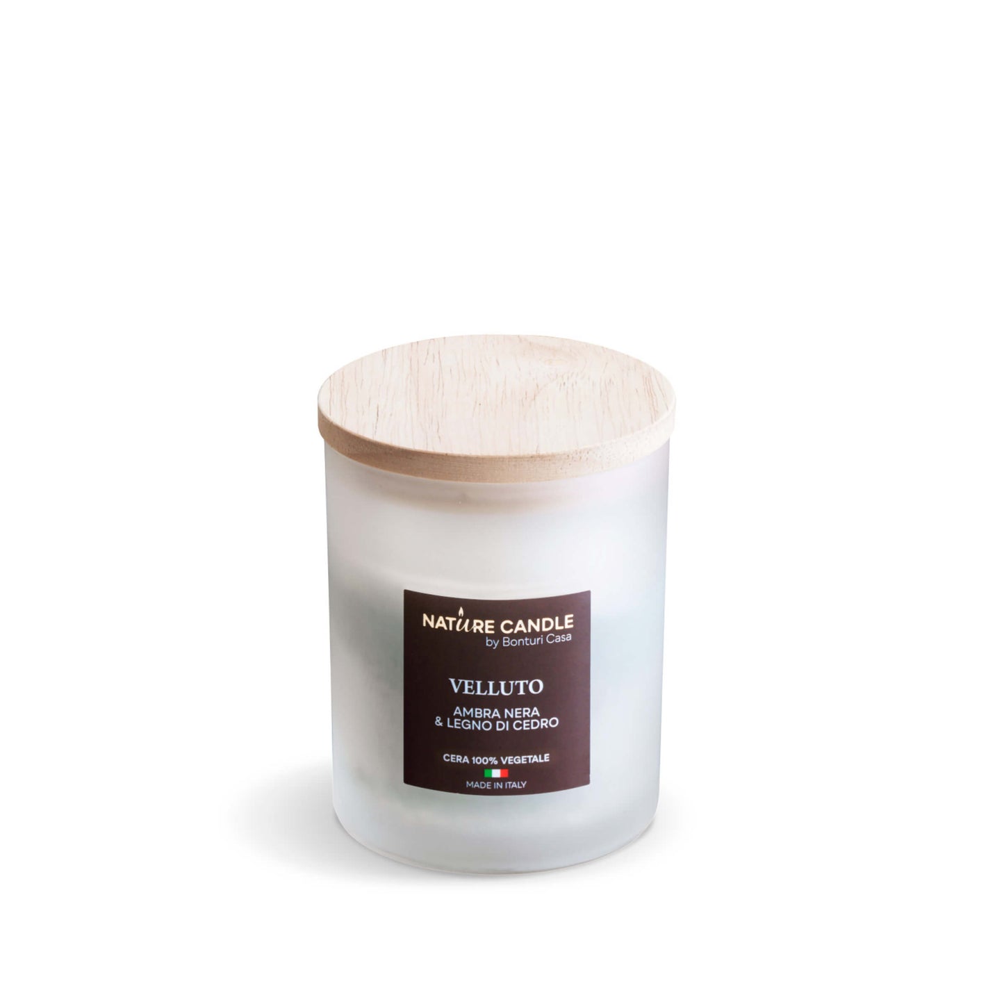 NATURE CANDLE LINEA ATELIER - CANDELA 200g VELLUTO - AMBRA NERA E LEGNO DI CEDRO