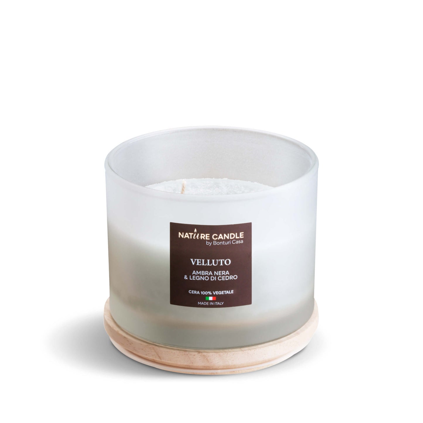 Candela Nature Candle Atelier Velluto Ambra Nera e Legno di Cedro 380g