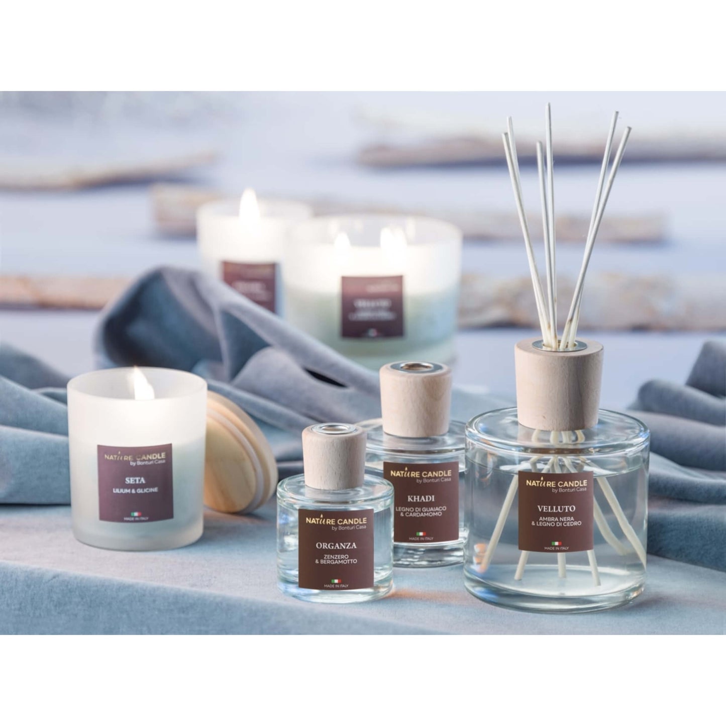Nature Candle Atelier Kashmir note di Patchouli e Fava Tonka