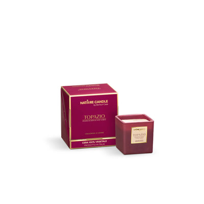 NATURE CANDLE LINEA LE GEMME - CANDELA 90g TOPAZIO - POMPELMO ROSA E NOTE MARINE