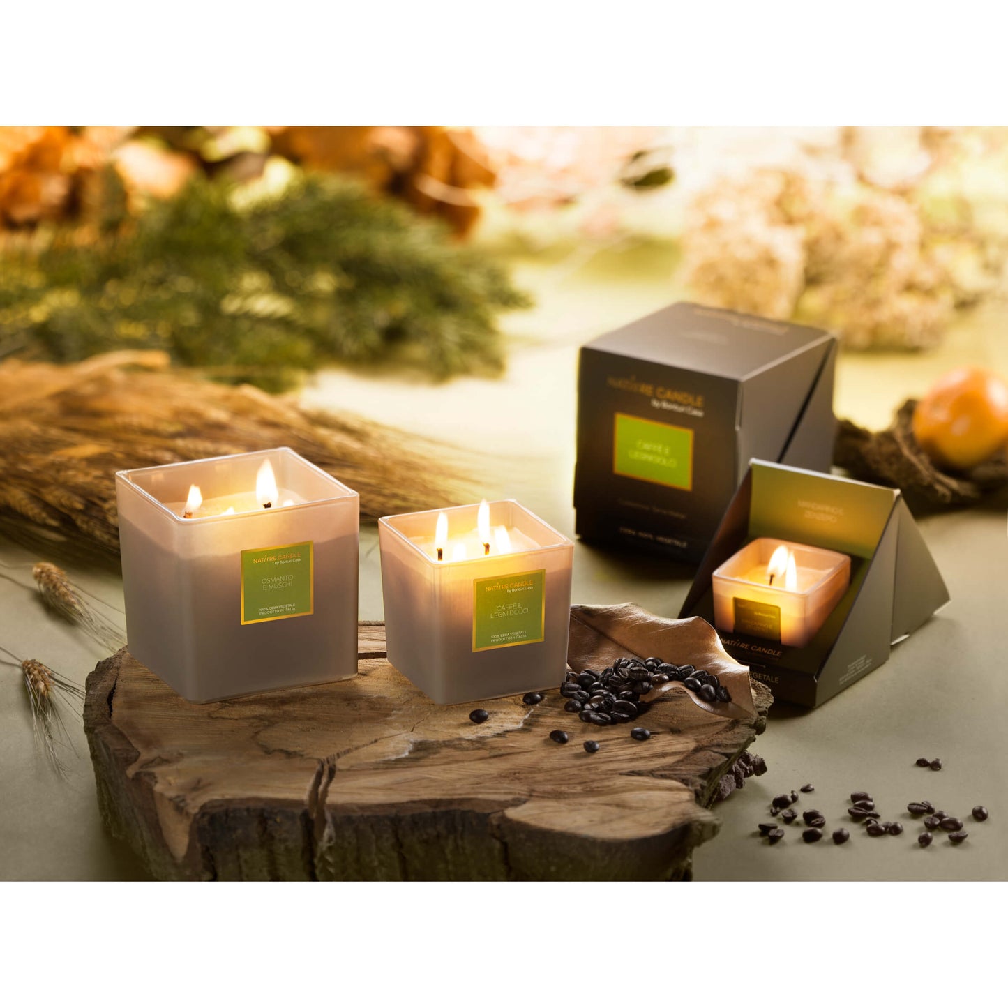 Nature Candle Terra Mater Osmanto Muschi 90g note di Neroli e Patchouli