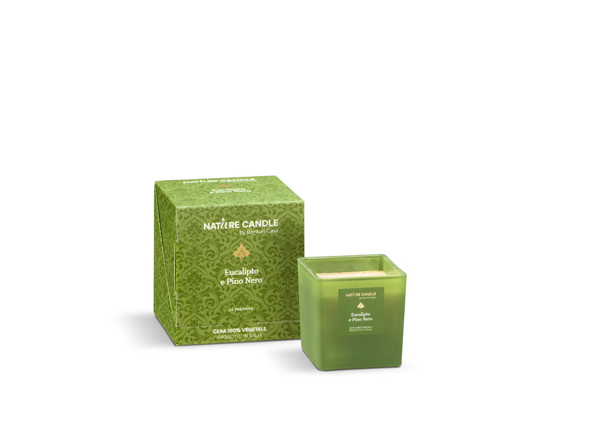 NATURE CANDLE LINEA LE PREZIOSE - CANDELA 210g - EUCALIPTO E PINO NERO