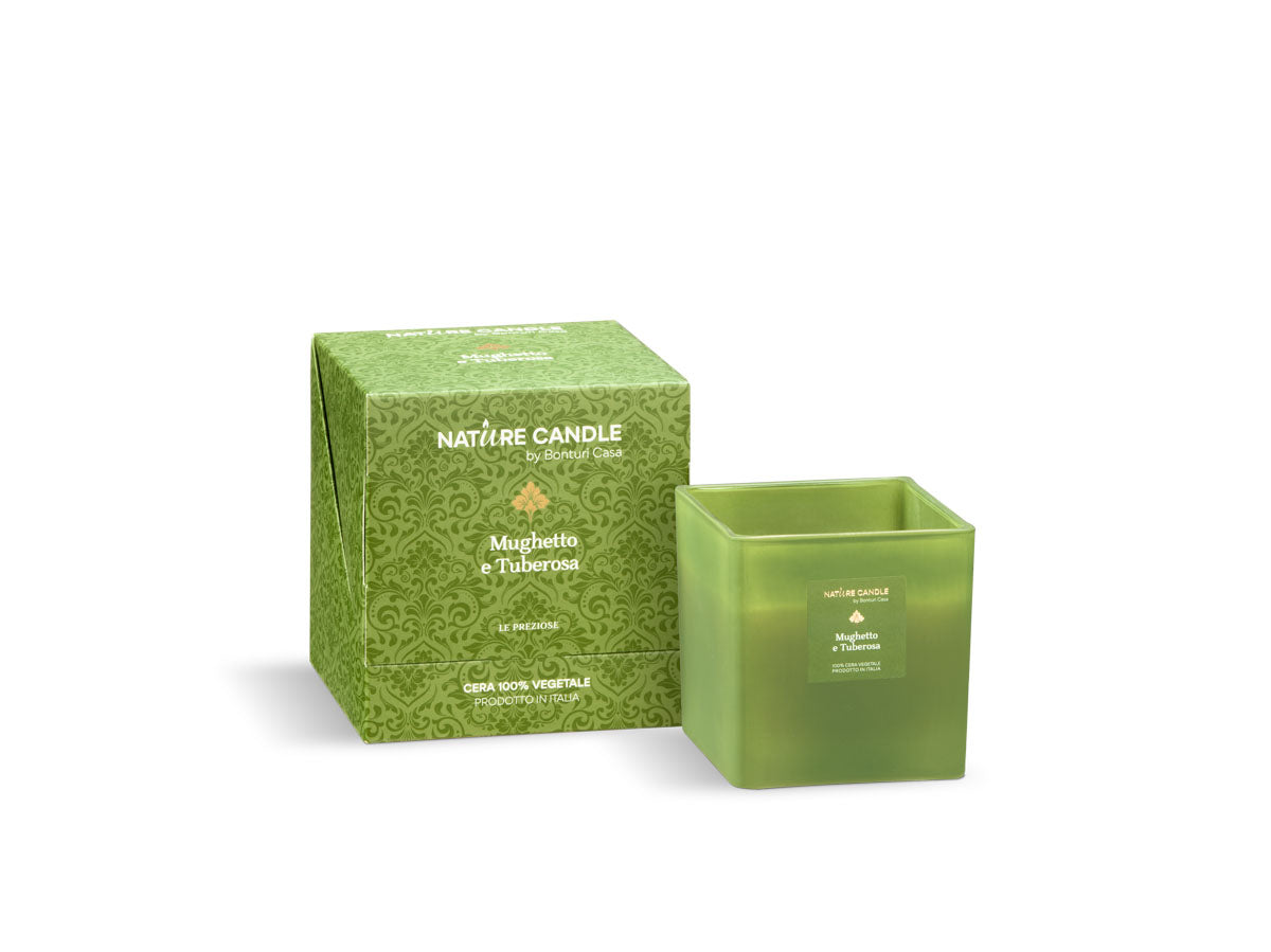 NATURE CANDLE LINEA LE PREZIOSE - CANDELA 330g - MUGHETTO E TUBEROSA