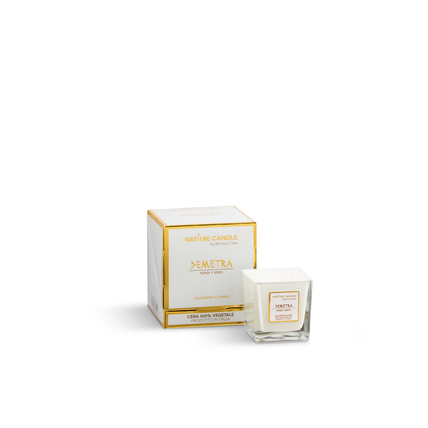 NATURE CANDLE LINEA LE DIVINE - CANDELA 90g DEMETRA - PEONIA E NEROLI