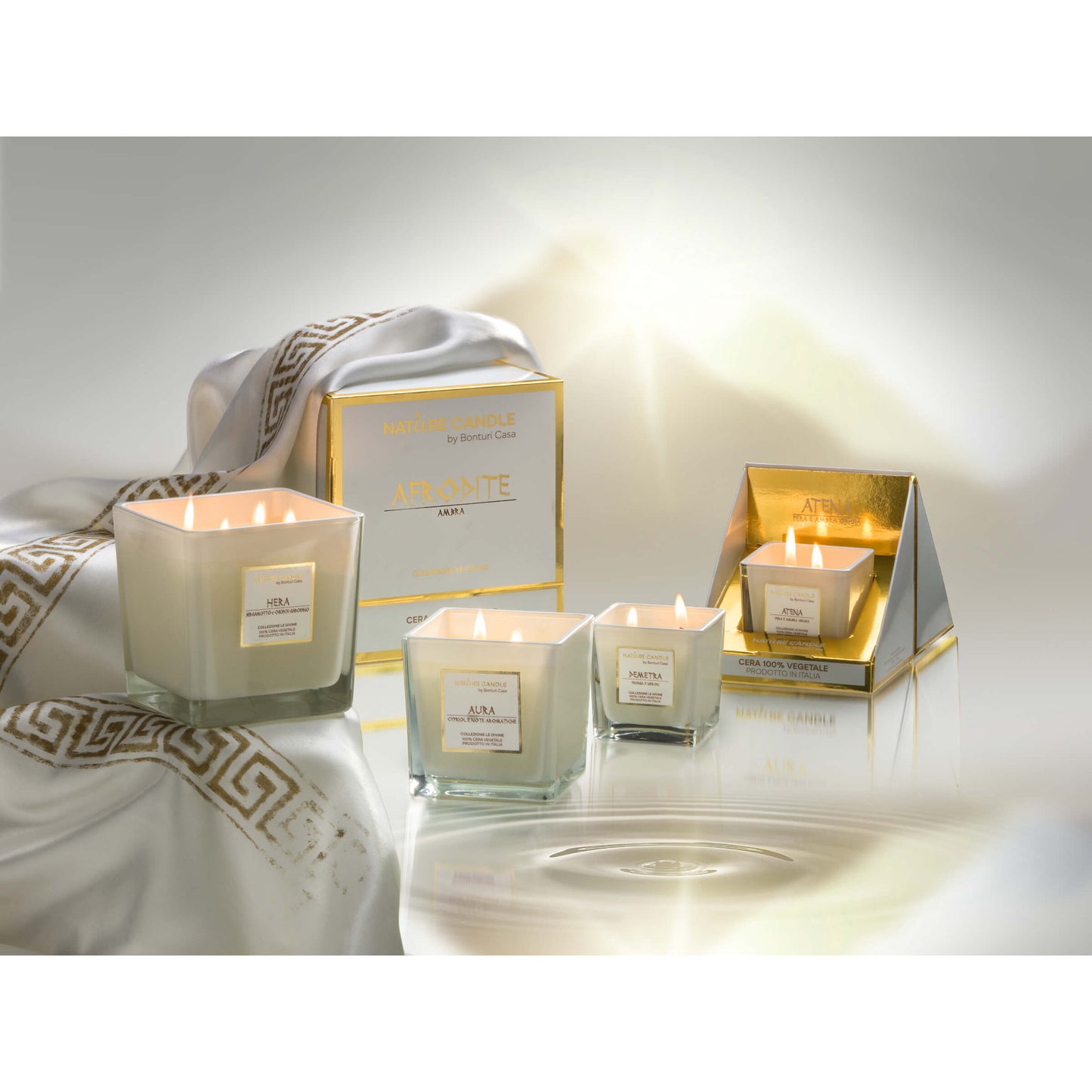 Nature Candle Le Divine Hera fragranza Bergamotto e Chiodi di Garofano