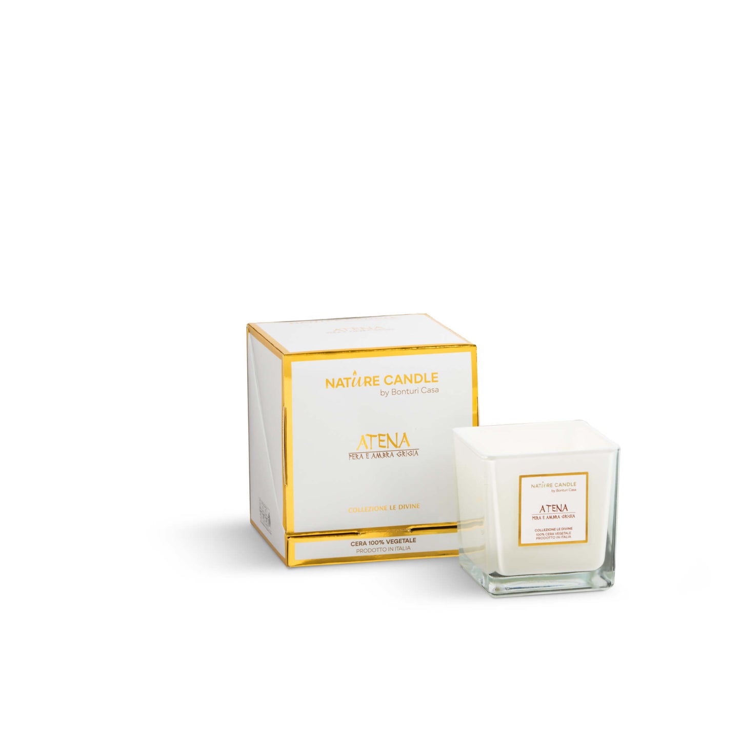 Candela Nature Candle Le Divine Atena Pera e Ambra Grigia 210g