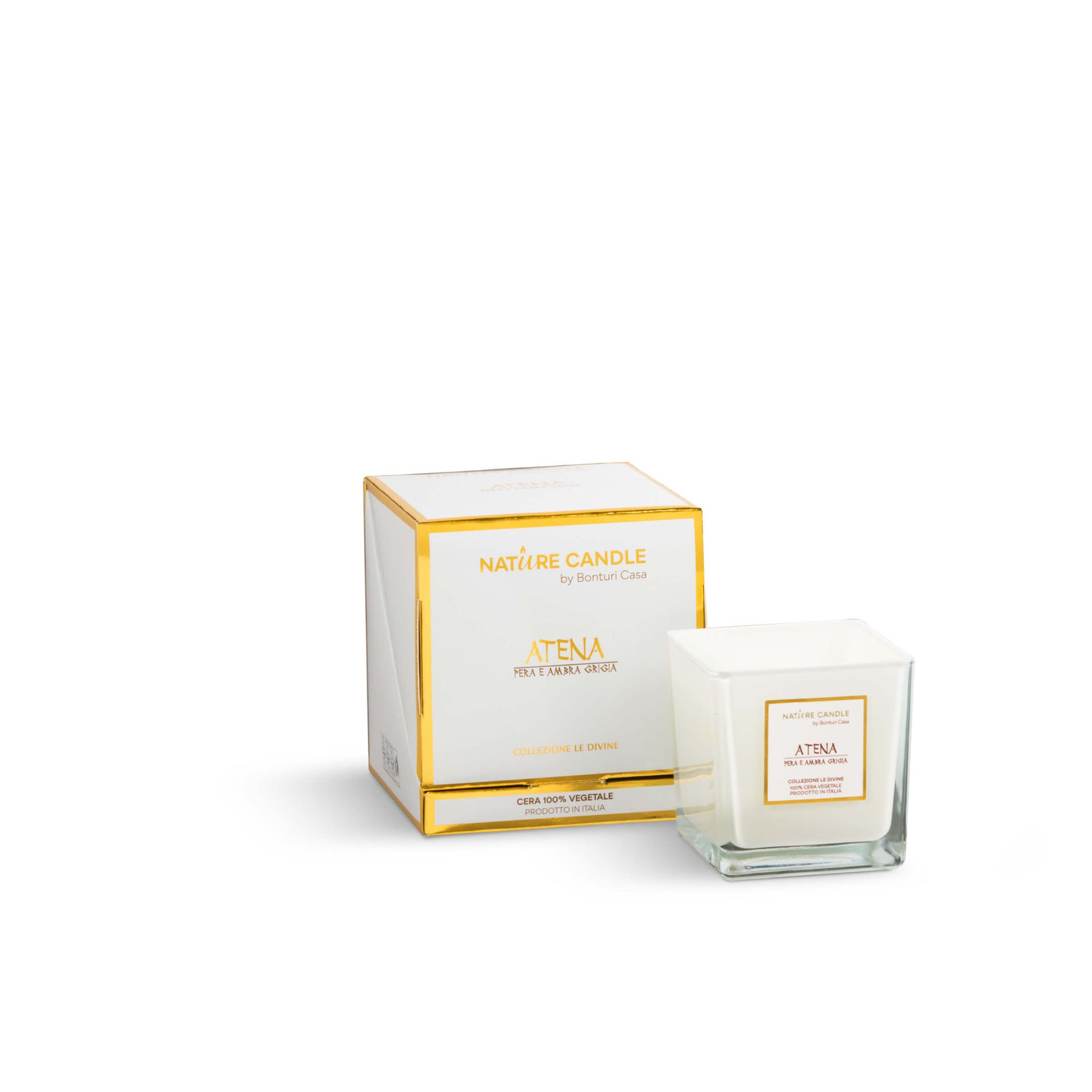 Candela Nature Candle Le Divine Atena Pera e Ambra Grigia 210g