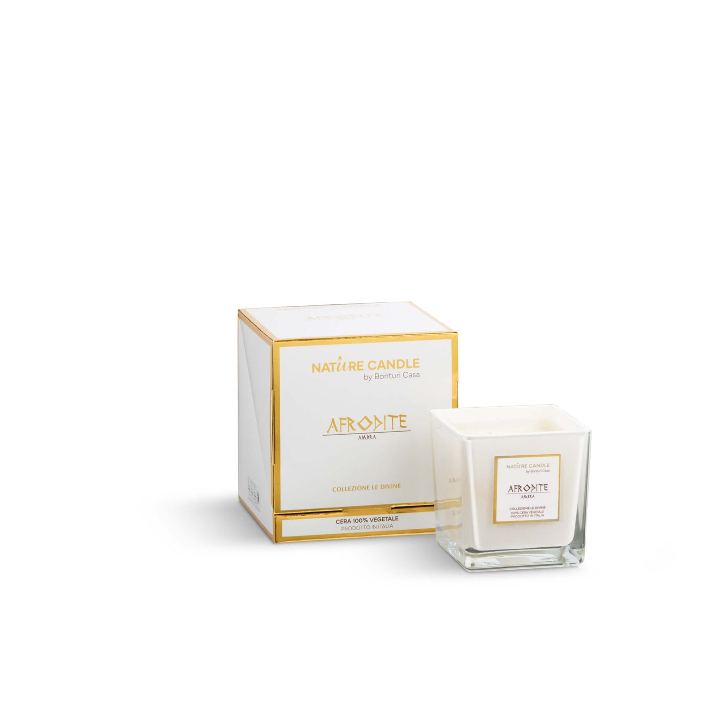Candela Nature Candle Le Divine Afrodite Ambra 210g in cera vegetale